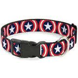 Buckle Down Collar Captain America 11&quot;-17&quot;