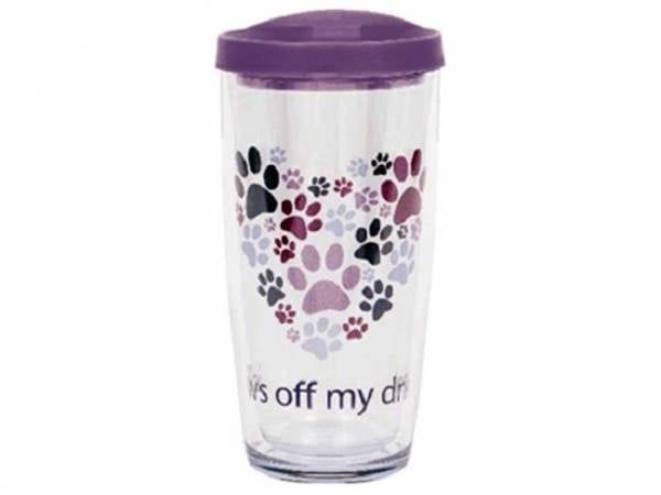 Dog Speak Tumbler Paws Off My Drink 16oz (FINAL SALE)