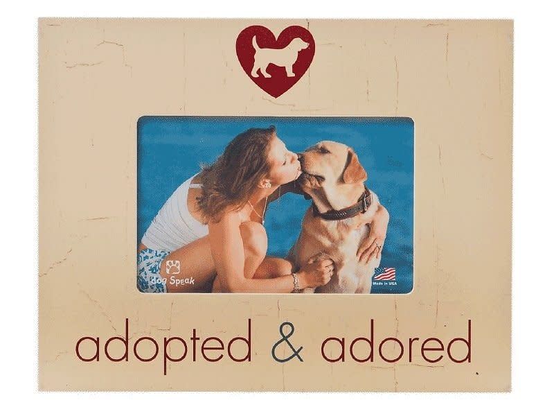 Dog Speak Frame Adopted and Adored FINAL SALE
