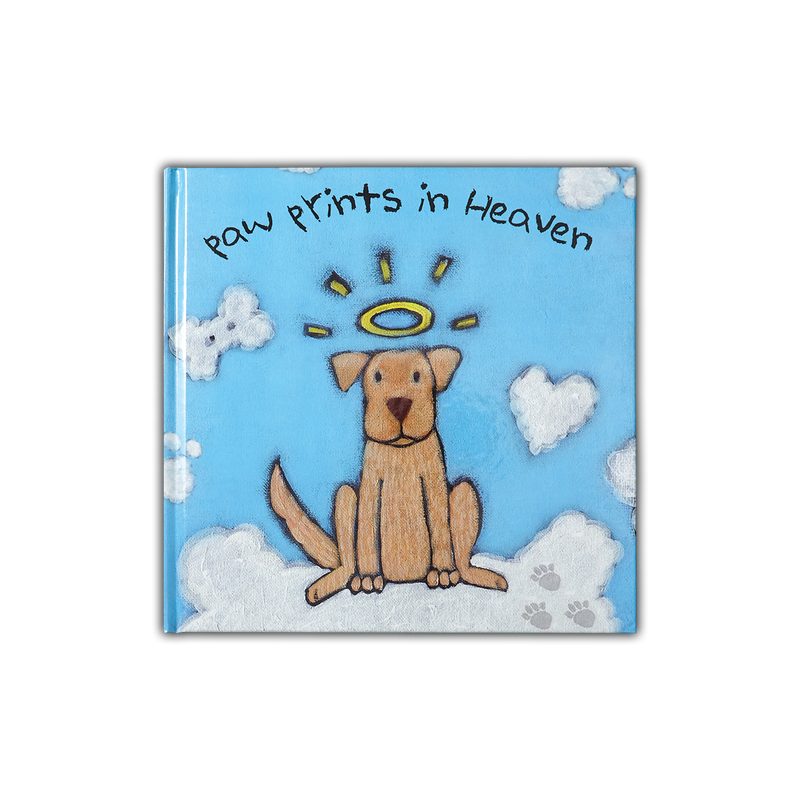 Dog Speak Sympathy Book Paw Prints in Heaven FINAL SALE