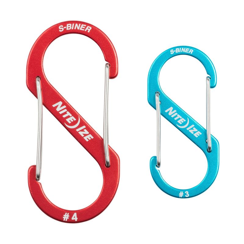 Nite Ize S-Biner Tag Lock 2 Pack Blue FINAL SALE