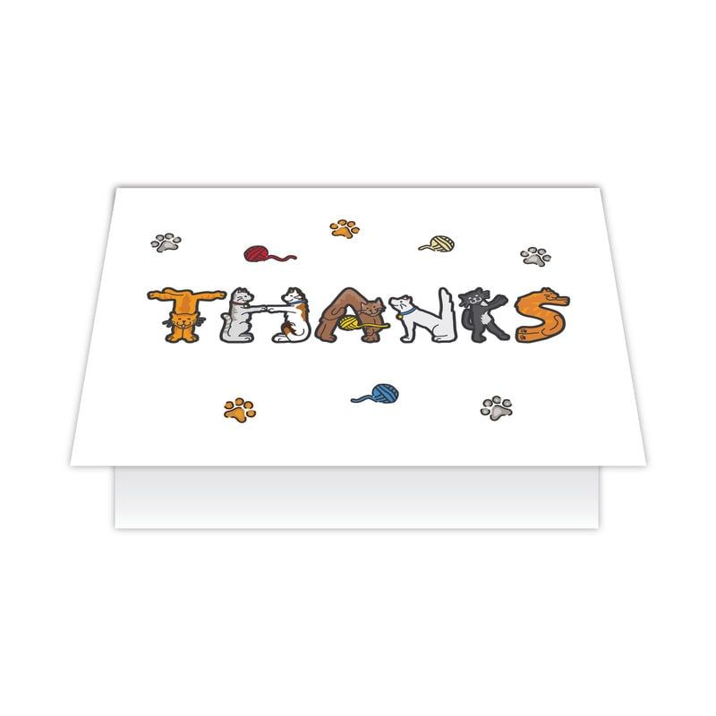 Dog Speak Card Thank You Cat Figures FINAL SALE