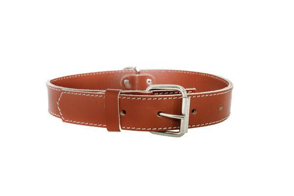 Euro Dog Traditional Collar Luxury Leather Red S