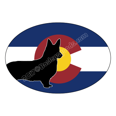 Bosleys Goods Sticker Oval Corgi FINAL SALE