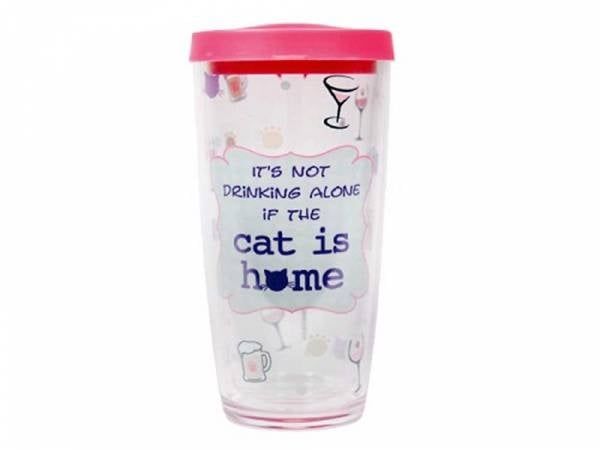 Dog Speak Tumbler It&#39;s Not Drinking Alone... Cat 16oz (FINAL SALE)