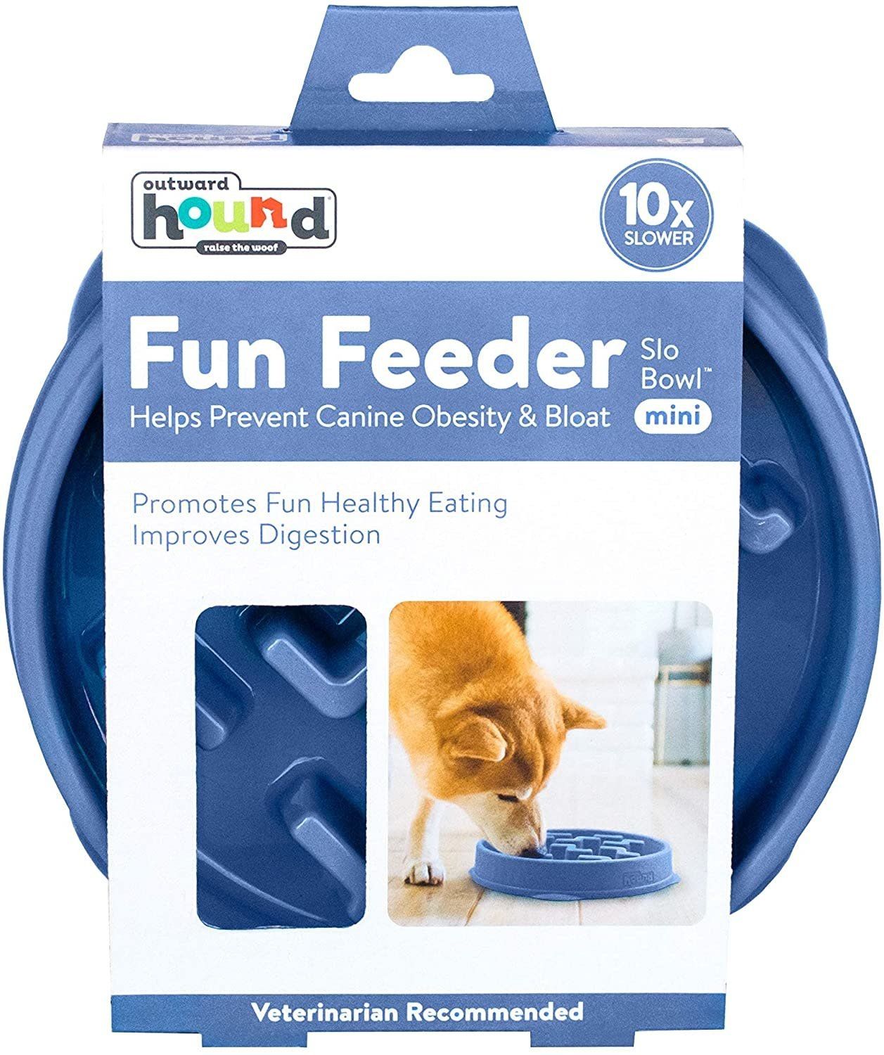 Outward Hound Feeder Slo Bowl Blue L FINAL SALE