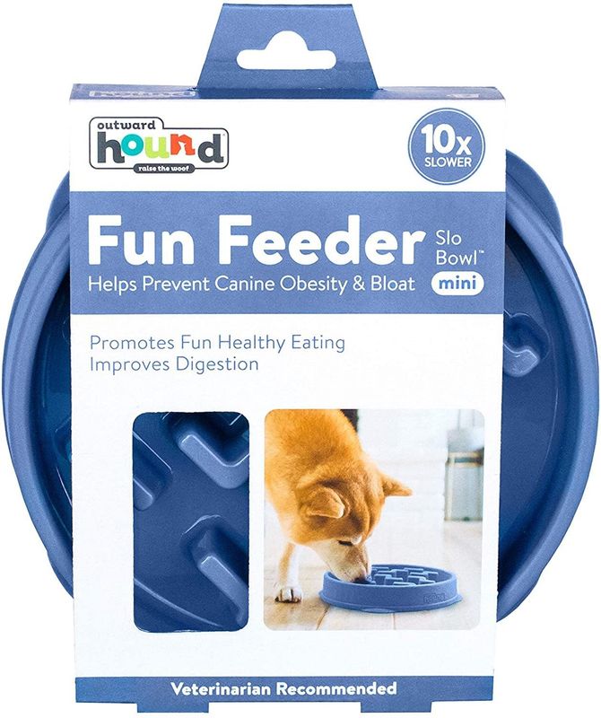 Outward Hound Feeder Slo Bowl Blue L FINAL SALE