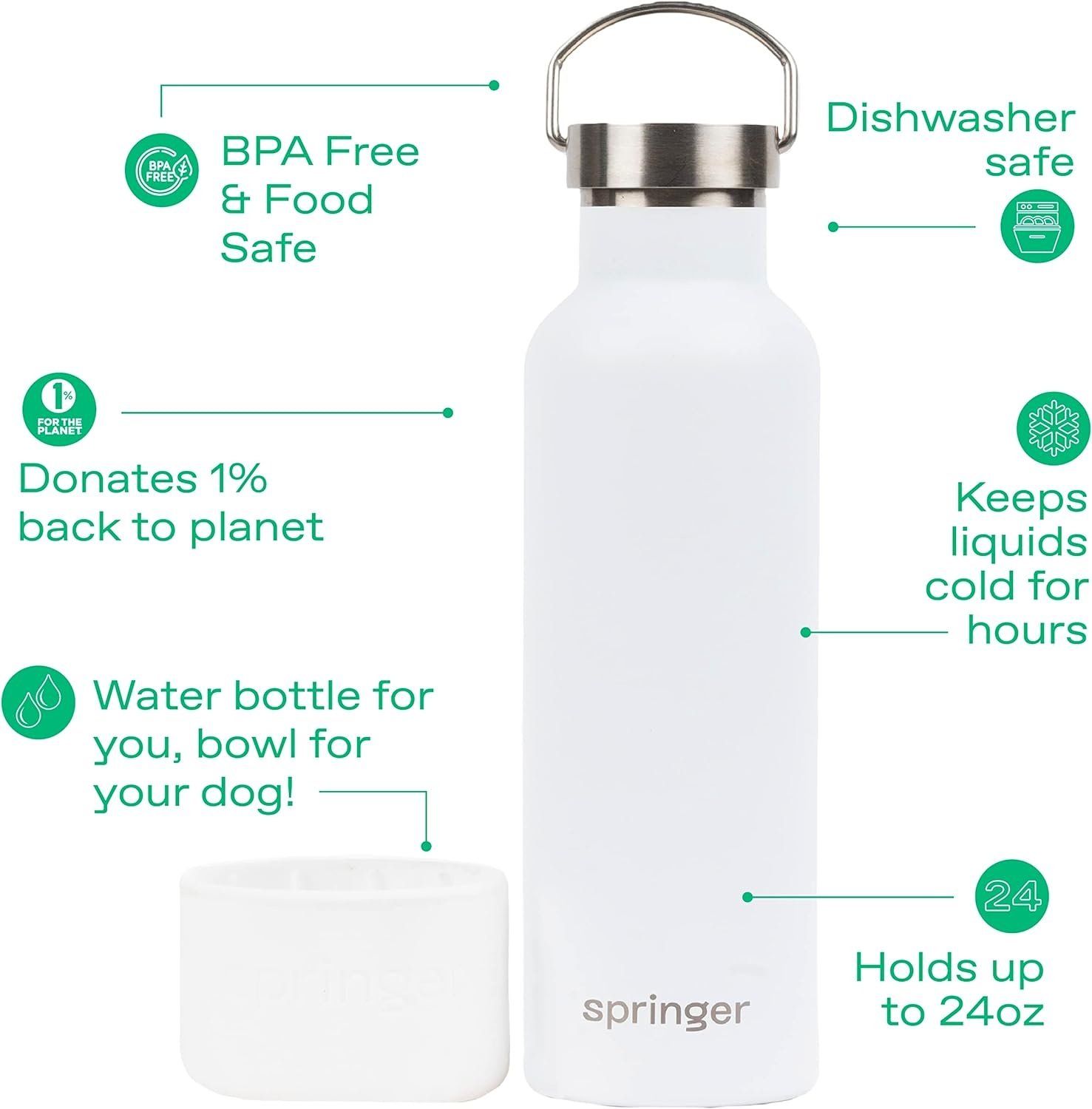 Springer Stainless Steel Dog &amp; Me White (FINAL SALE)