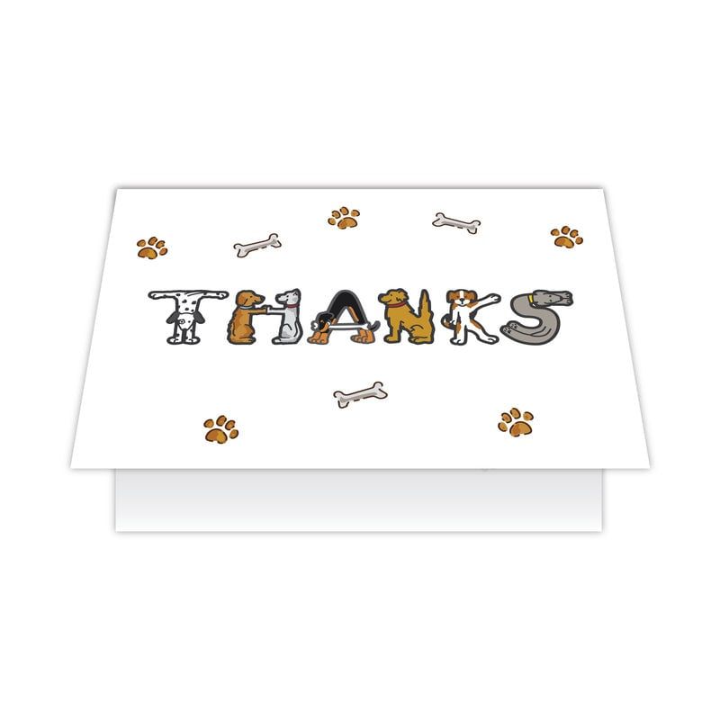 Dog Speak Card Thank you Dog Figures FINAL SALE