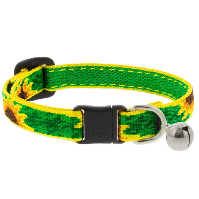 Lupine Cat Collar Sunflowers 1/2&quot; 8&quot;-12&quot; with Bell