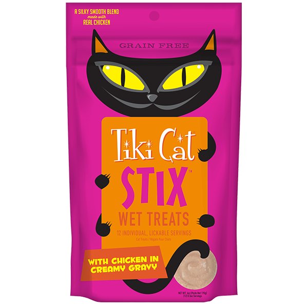 Tiki Cat Wet Treat Stix Chicken 6ct