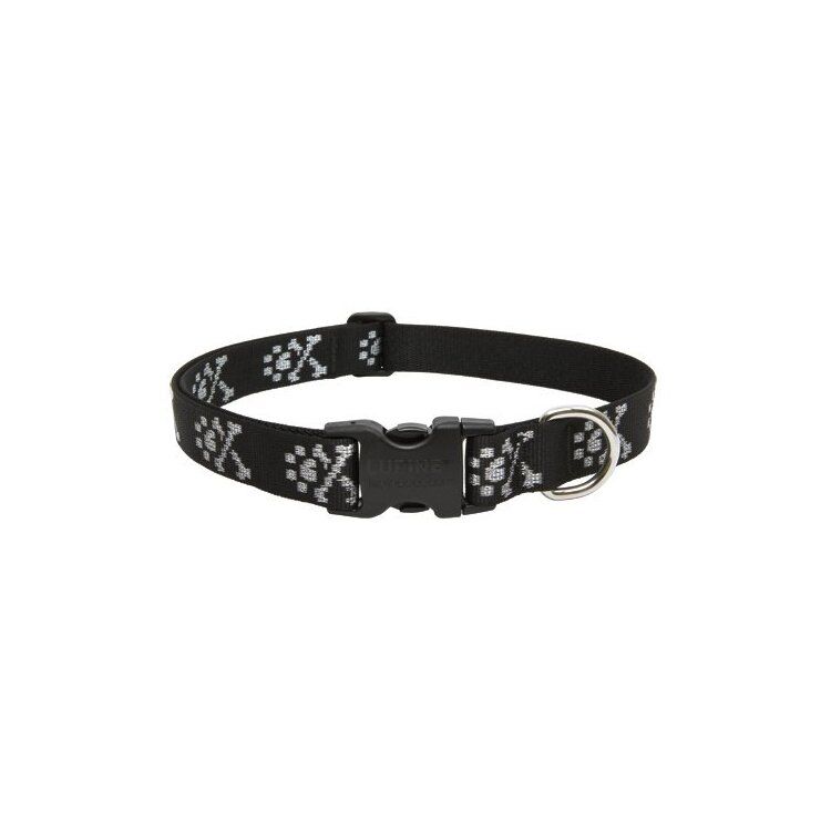 Lupine Dog Collar 1&quot; 16&quot;-28&quot;, Color: Bling Bonz