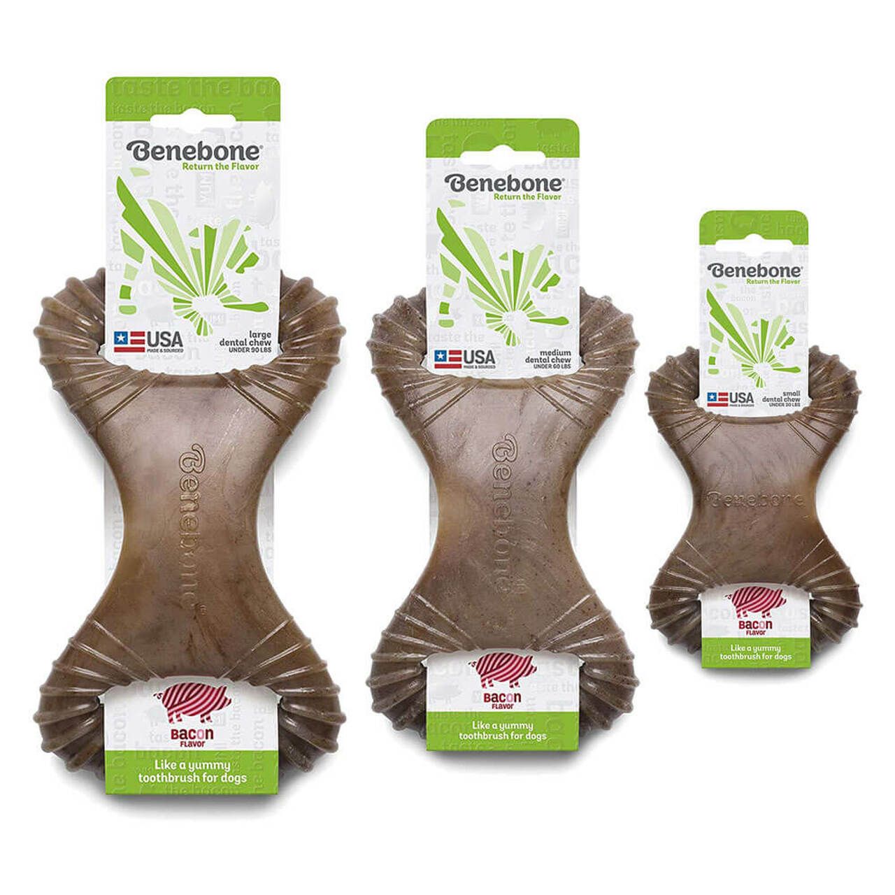 Benebone Dental Chew FINAL SALE, Color: Bacon, Size: Small