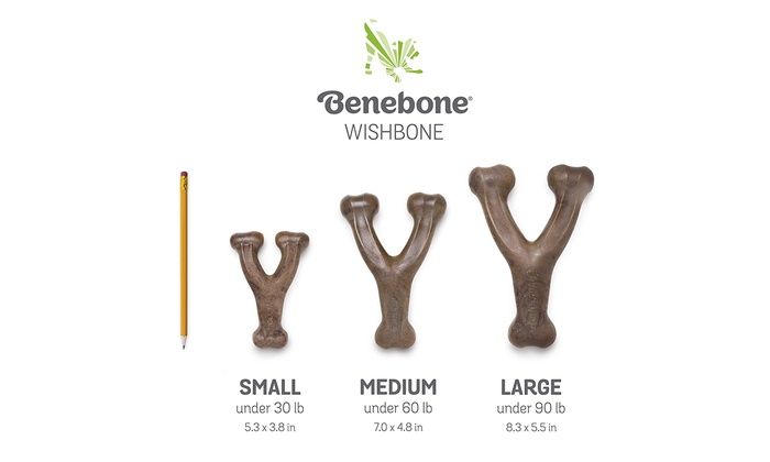 Benebone Wishbone FINAL SALE, Color: Bacon, Size: Small