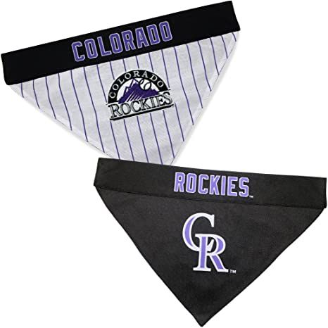 Pets First Colorado Rockies Reversiable Bandana FINAL SALE, Size: Small/Medium