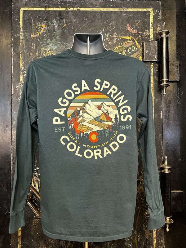 Heliotrope Mtn CO C RS L/S Tee Evergreen
