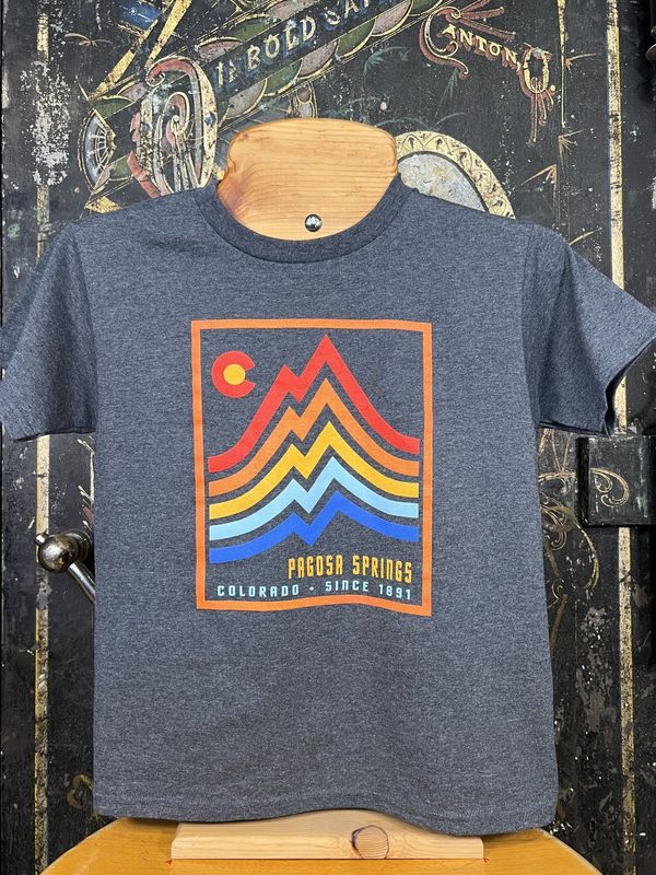 Seventies Mtns/CO C Kids S/S Tee Dark Heather