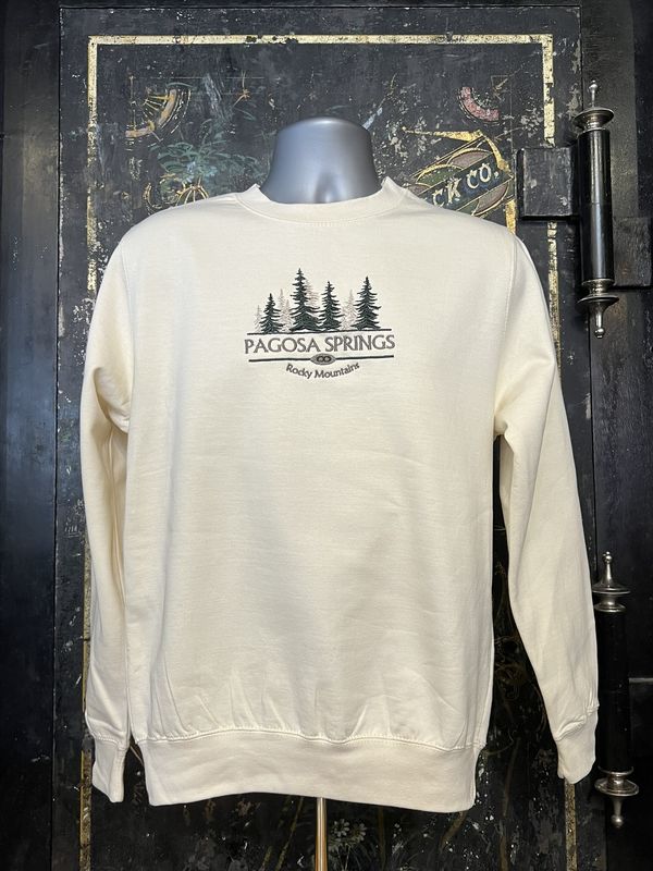 Trees Embroidery Crew Neck SS Vanilla