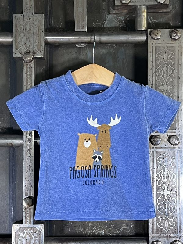Chums Bear/Moose/Racoon Infant Tee Pac Blue