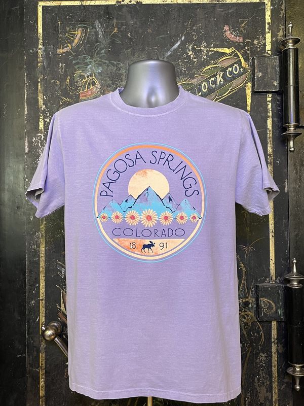 Sleep Sound Mtns Moose RS S/S Tee Thistle