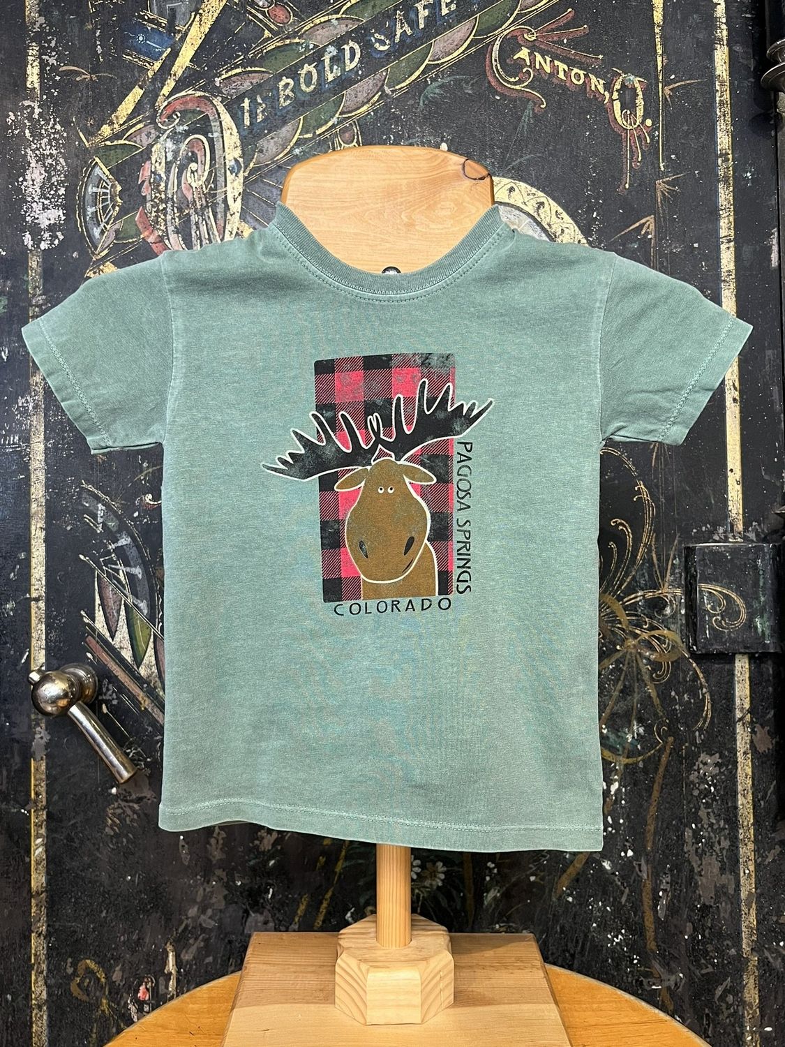 Earth Bound Moose Dorm Green Tot Tee