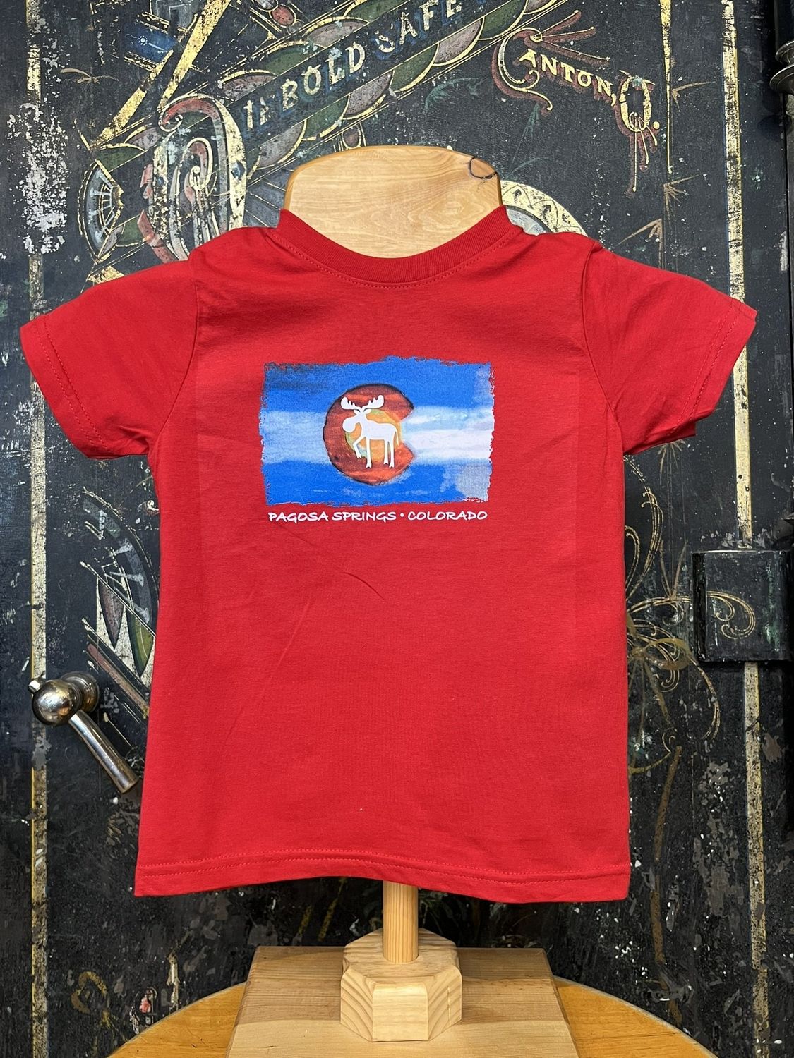 Colorado Flag/Moose Tot Tee Red