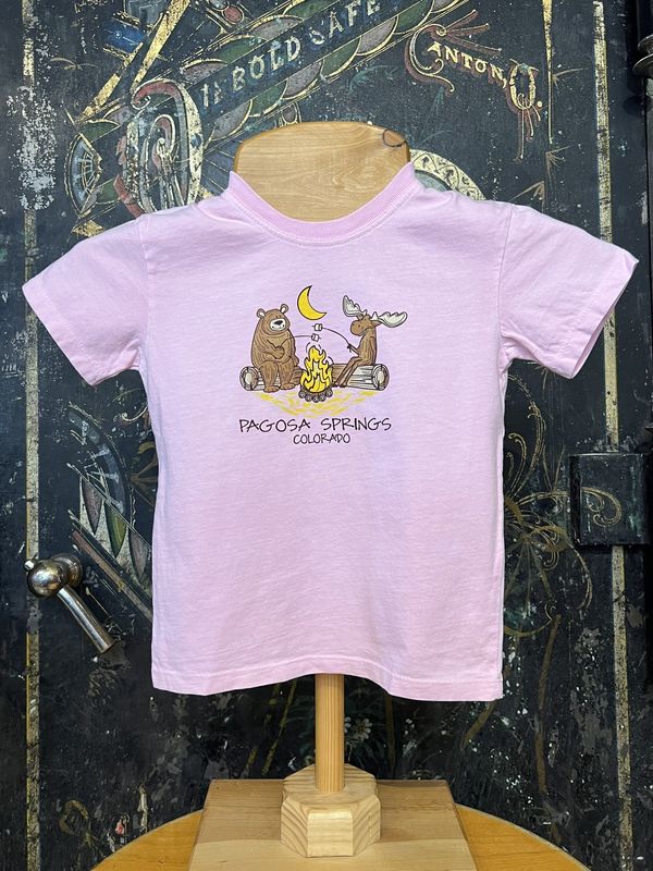 Rate Change Bear/Moose Tot Tee Blush