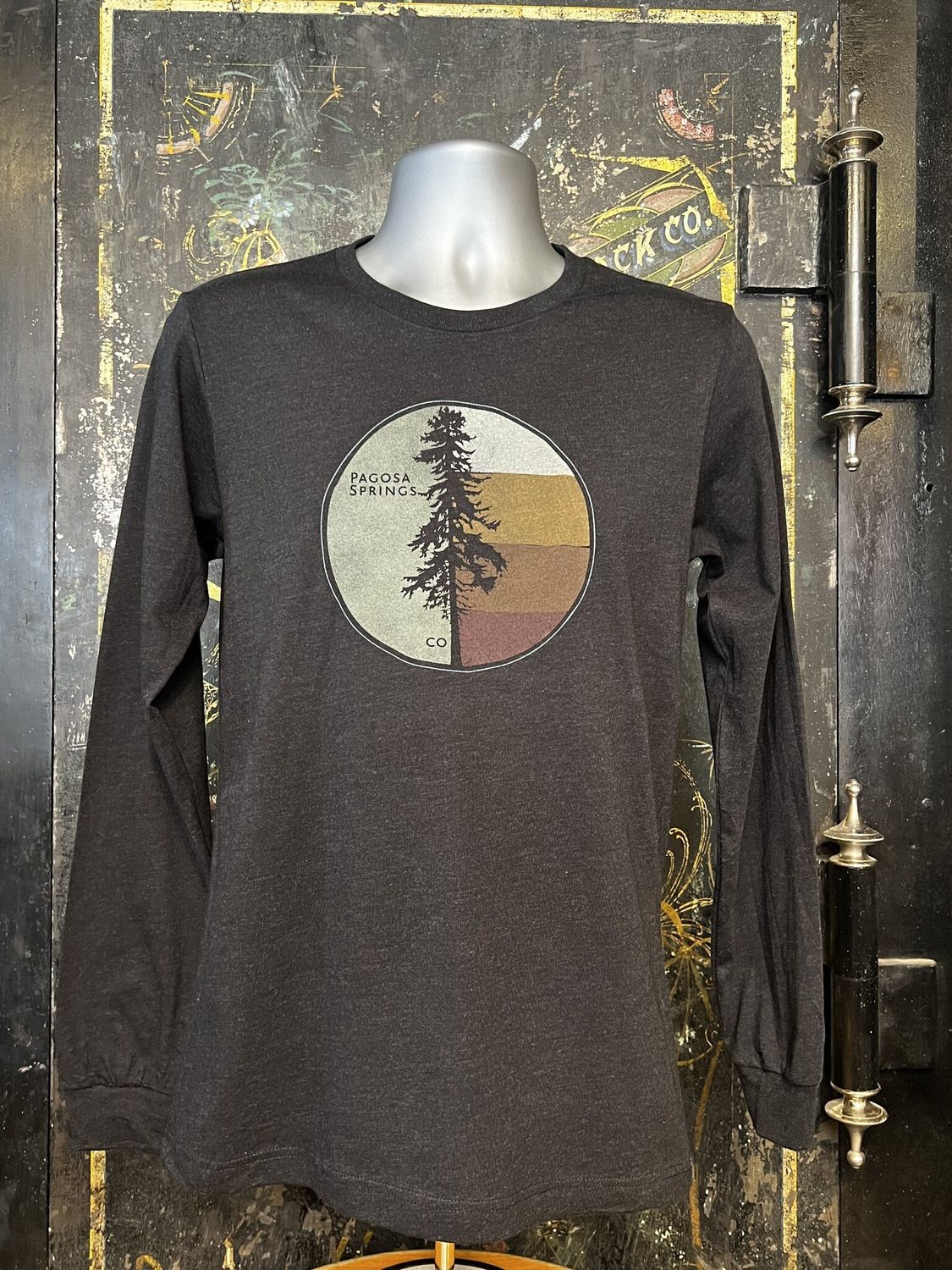 4 Bar Pine L/S Drk Grey Hthr