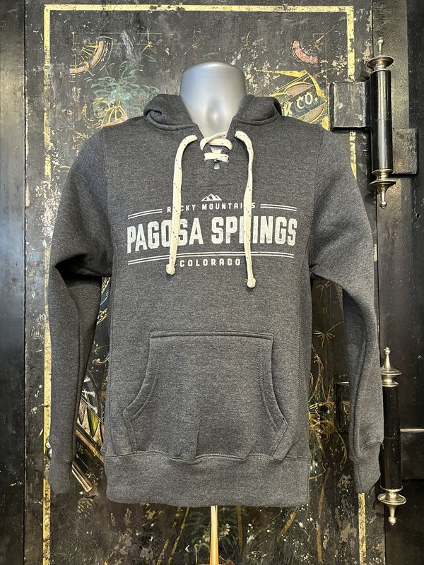Varsity Lace Up Hoodie Hthr Charcoal