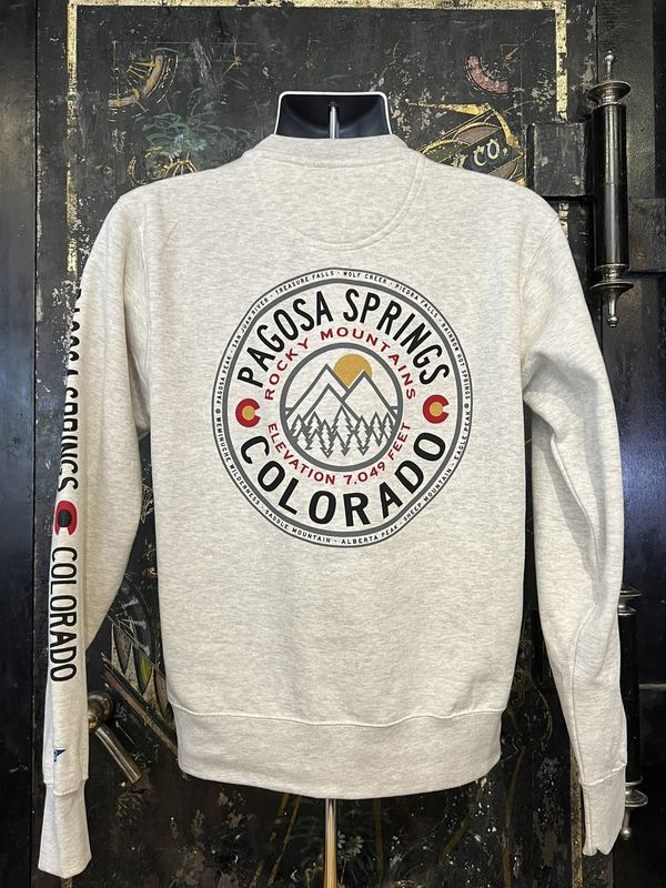 Domineer Mtns/CO Crew Neck SS Oatmeal