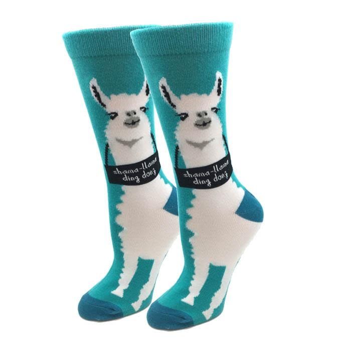 Shama Llama Teal Socks