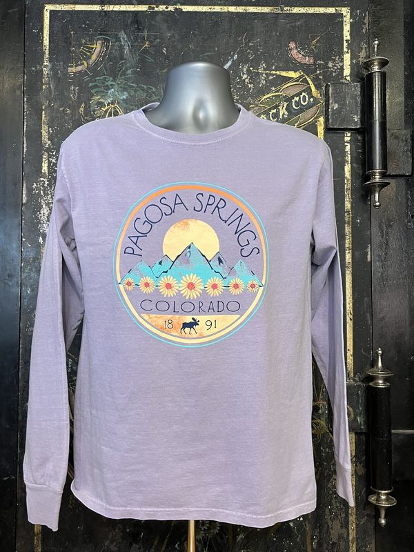 Sleep Sound Mtns Moose RS L/S Tee Thistle