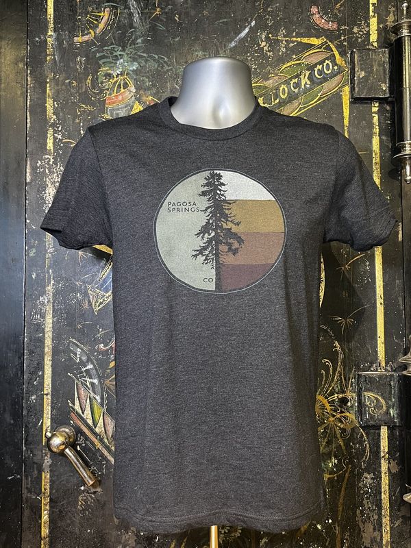 4 Bar Pine Tee Charcoal Black