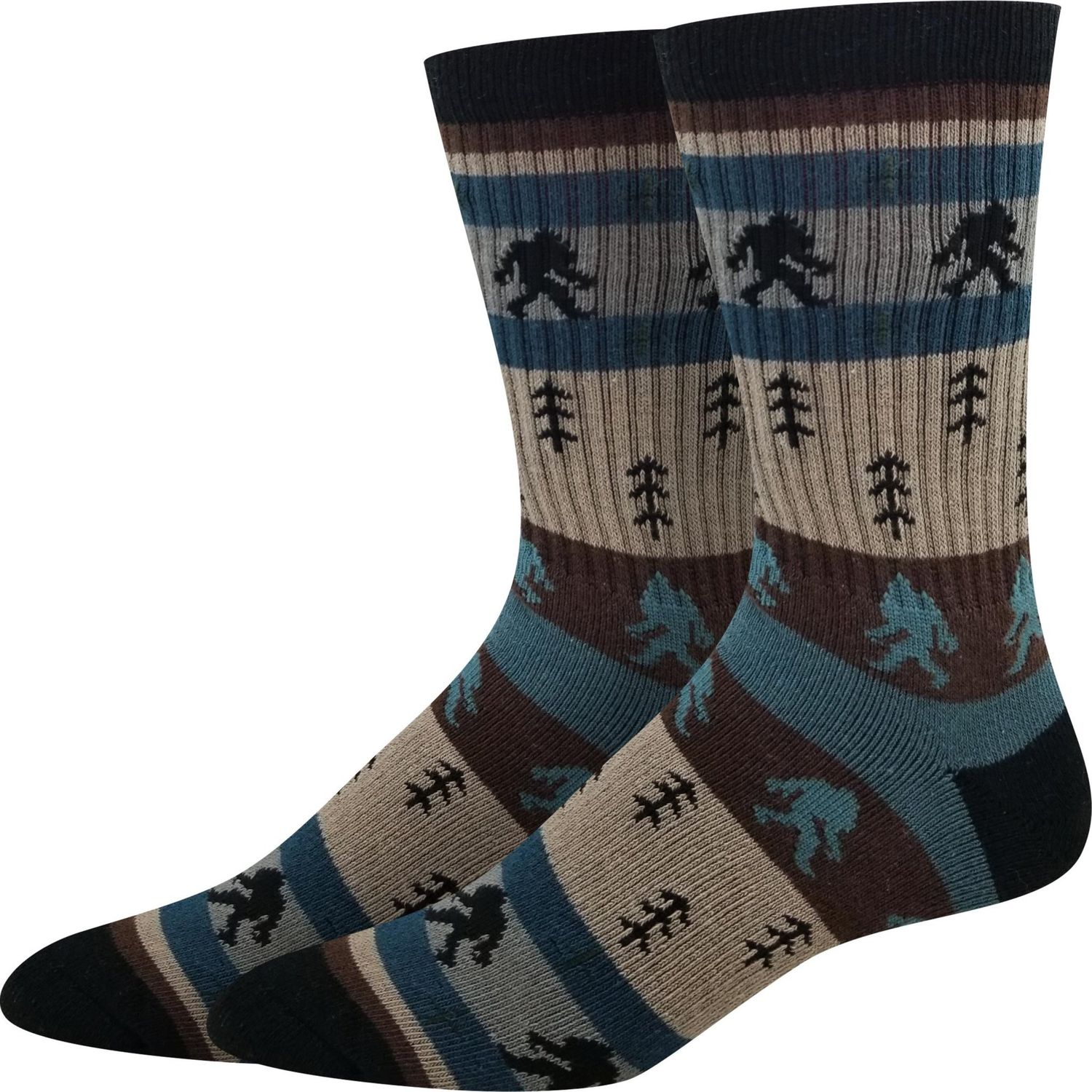 Active Bigfoot Stripe Blue Socks