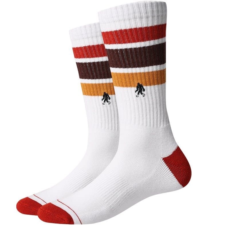 Active Red Retro Stripes Socks
