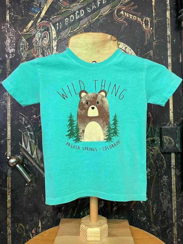 Tale Spin Bear Pines Tot Tee Seafoam