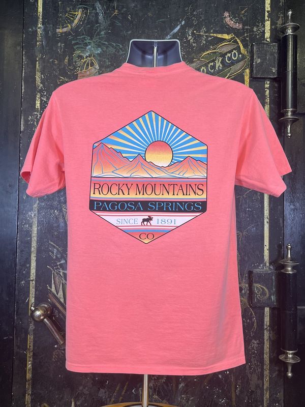 Simple Ways Mtns/Moose RS S/S Tee Neon Coral