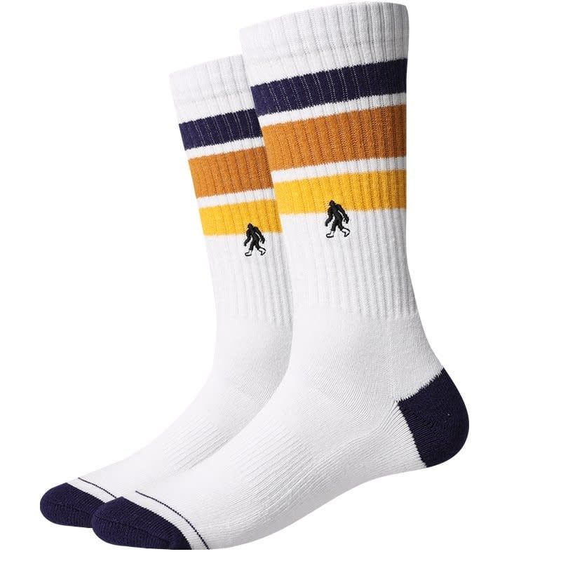 Active Blue Retro Stripes Socks
