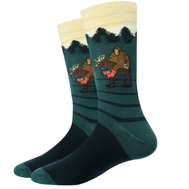Moose Bigfoot Socks Green