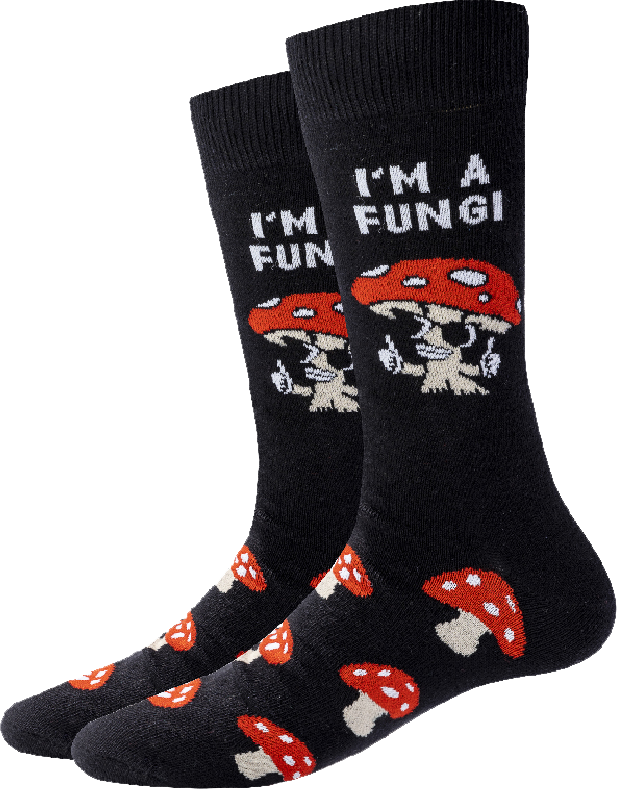 I&#39;m A Fungi Black Socks