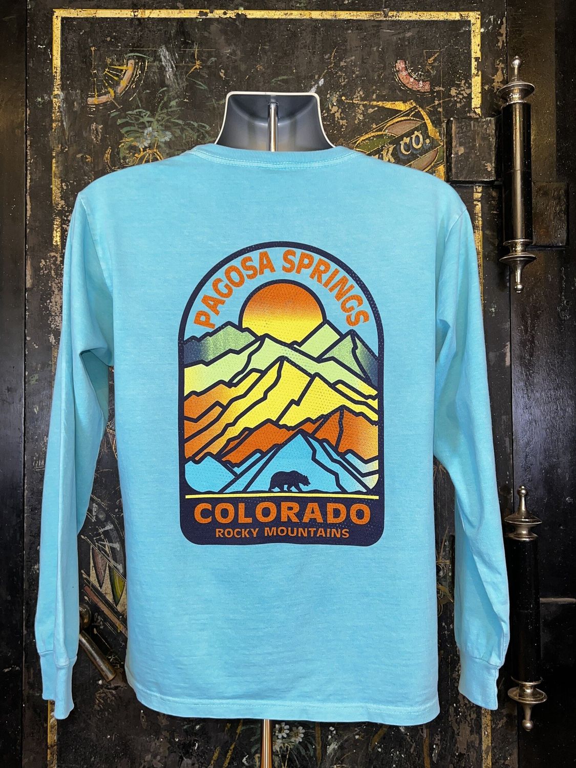 Seven Up Mtns Bear V2 RS L/S Tee Caribbean
