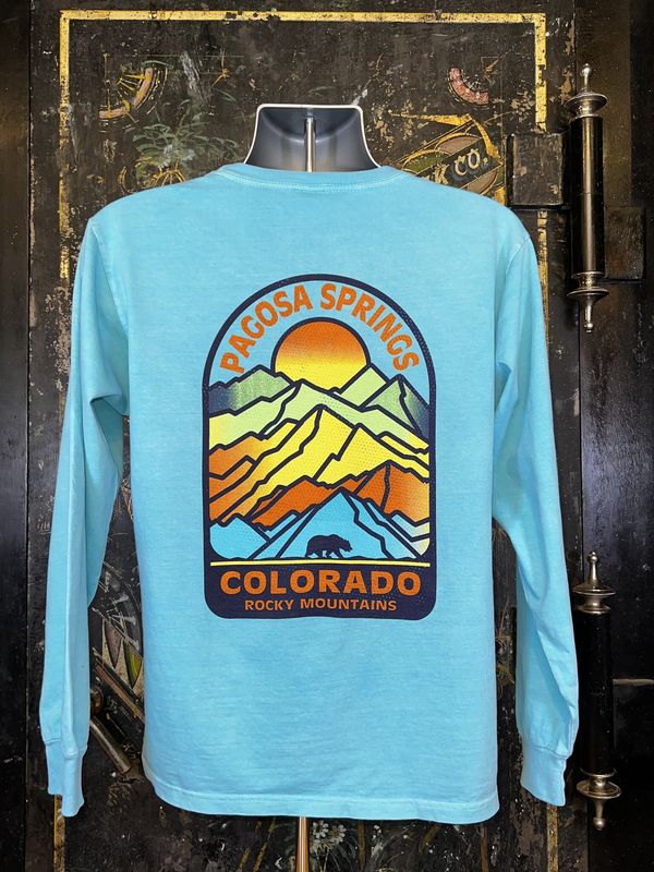 Seven Up Mtns Bear V2 RS L/S Tee Caribbean