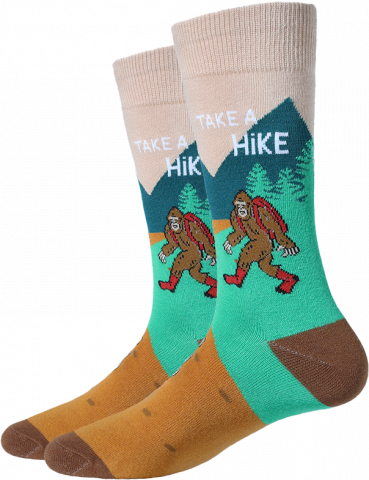 Take A Hike Bigfoot Socks
