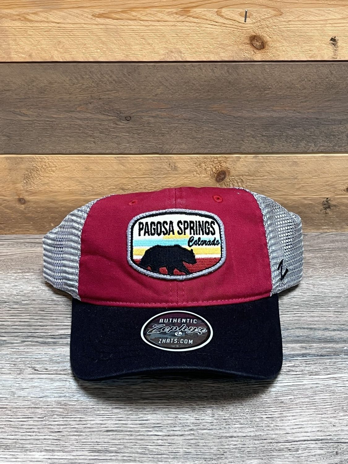 Bear Stripe/Sun Ballcap Red/Navy/Light Grey