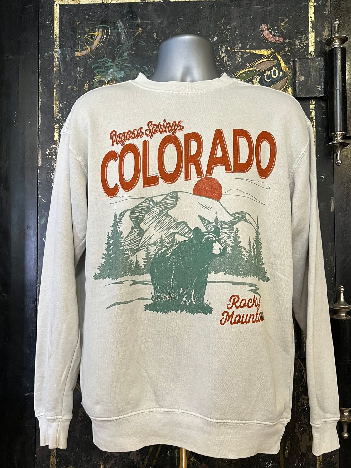 Gear Jammer Bear Mtns RS Fleece Crew SS Cement