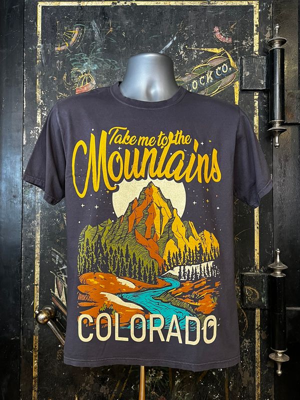 Hot Blooded Mtns/Pines/River RS S/S Tee Coal