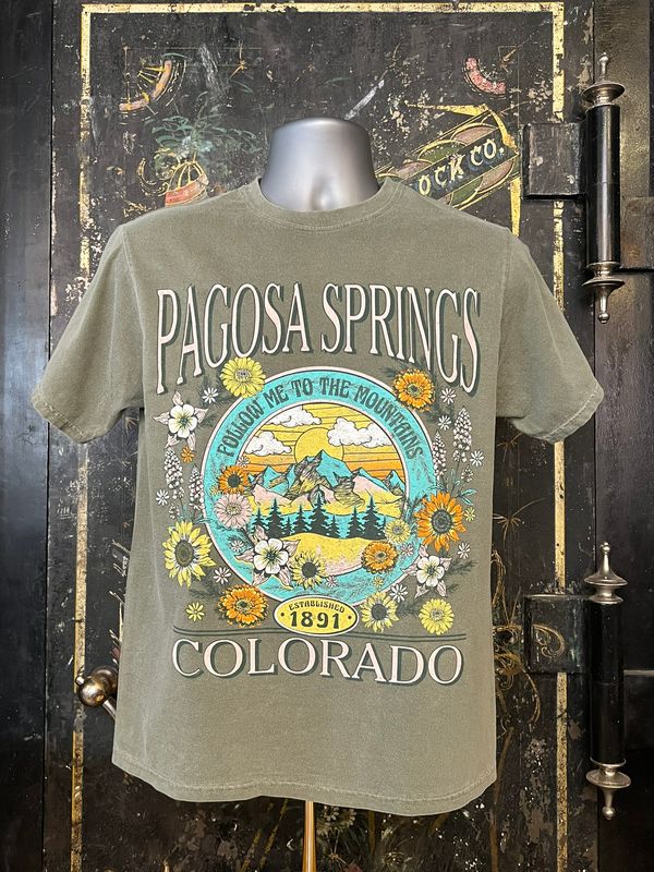 Gonette Mtn/Pns/Mtn Flwrs RS S/S Tee Willow