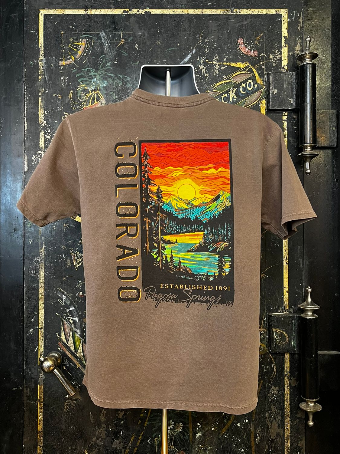 Transcending Mtns/Lake RS S/S Tee Coffee Bean, Size: SMALL