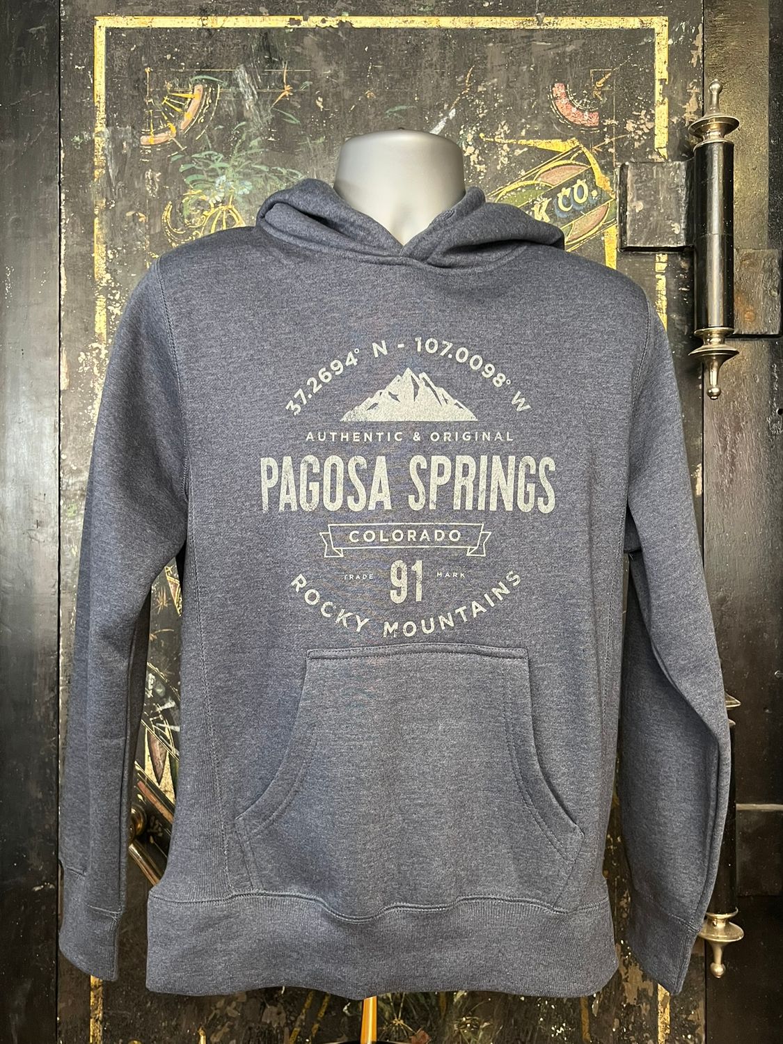 Justus Heavyweight Hoodie Heathered Navy, Size: XSMALL