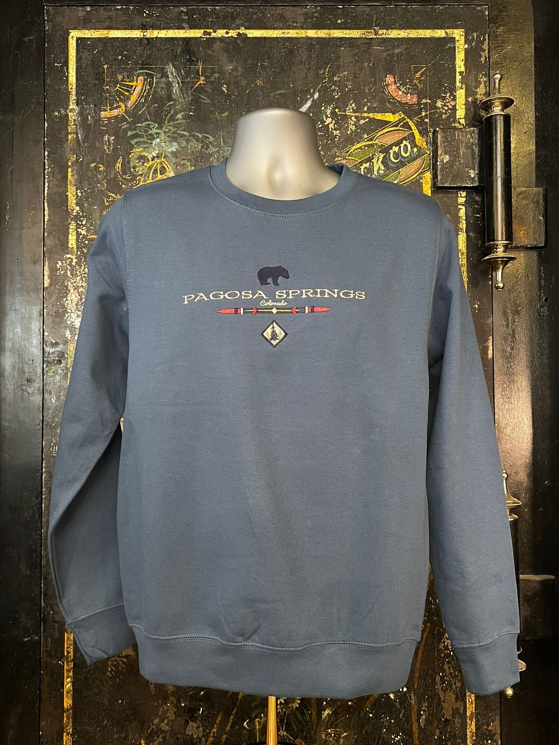 Native Bear Crew Neck  SS Airforce Blue, Size: SMALL